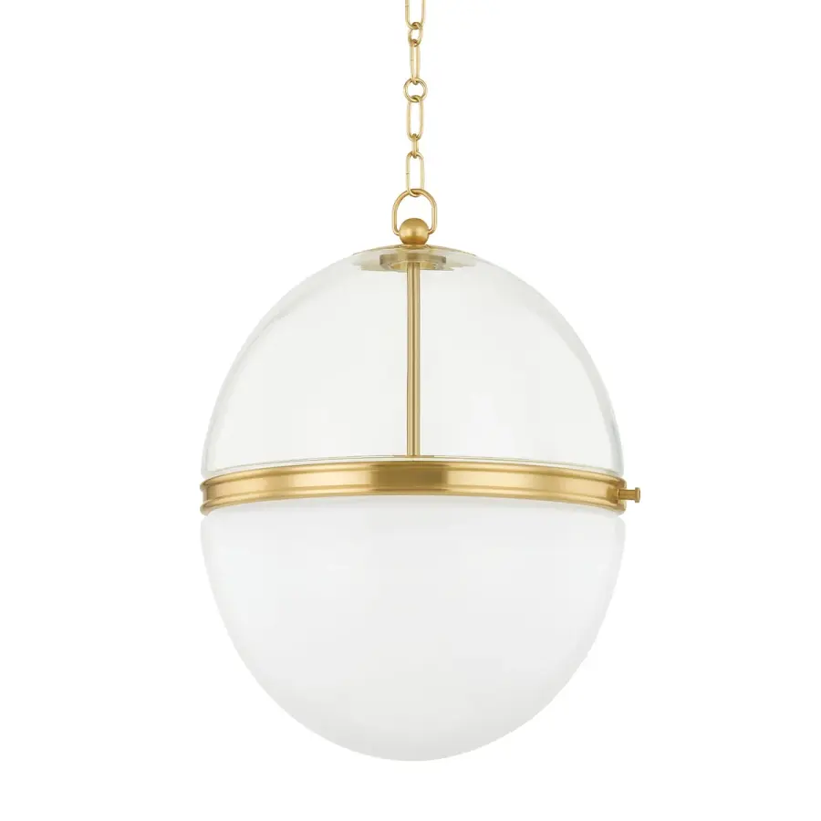 Donnell One Light Pendant in Aged Brass - Image 1