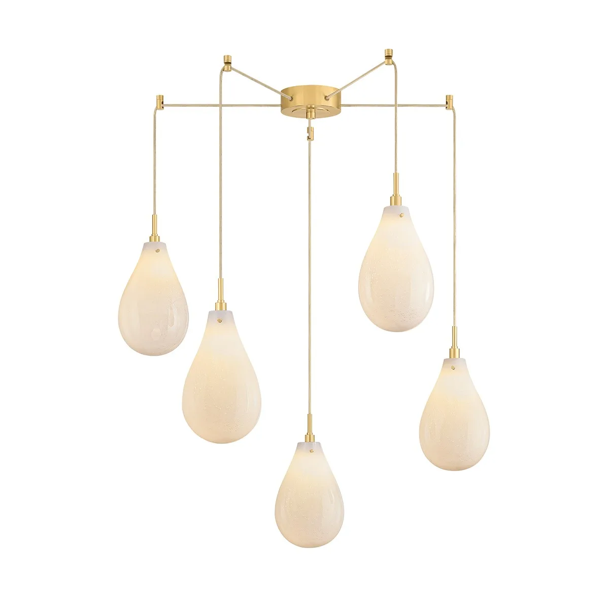 Ironwood 5-Light Chandelier in Aged Brass