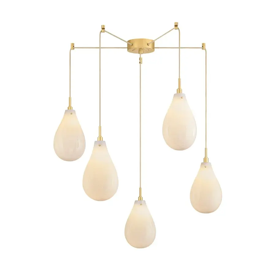 Ironwood 5-Light Chandelier in Aged Brass - Image 1