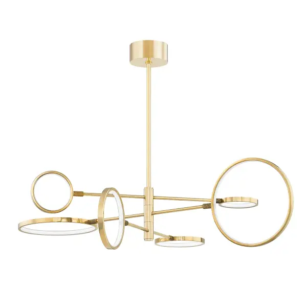 Saturn reimagines mid-century design with a distinctive oval silhouette and ultra-low profile. The frosted glass disc delivers soft, even light while the aged brass finish adds warmth. Perfect for modern spaces seeking a sophisticated focal point.