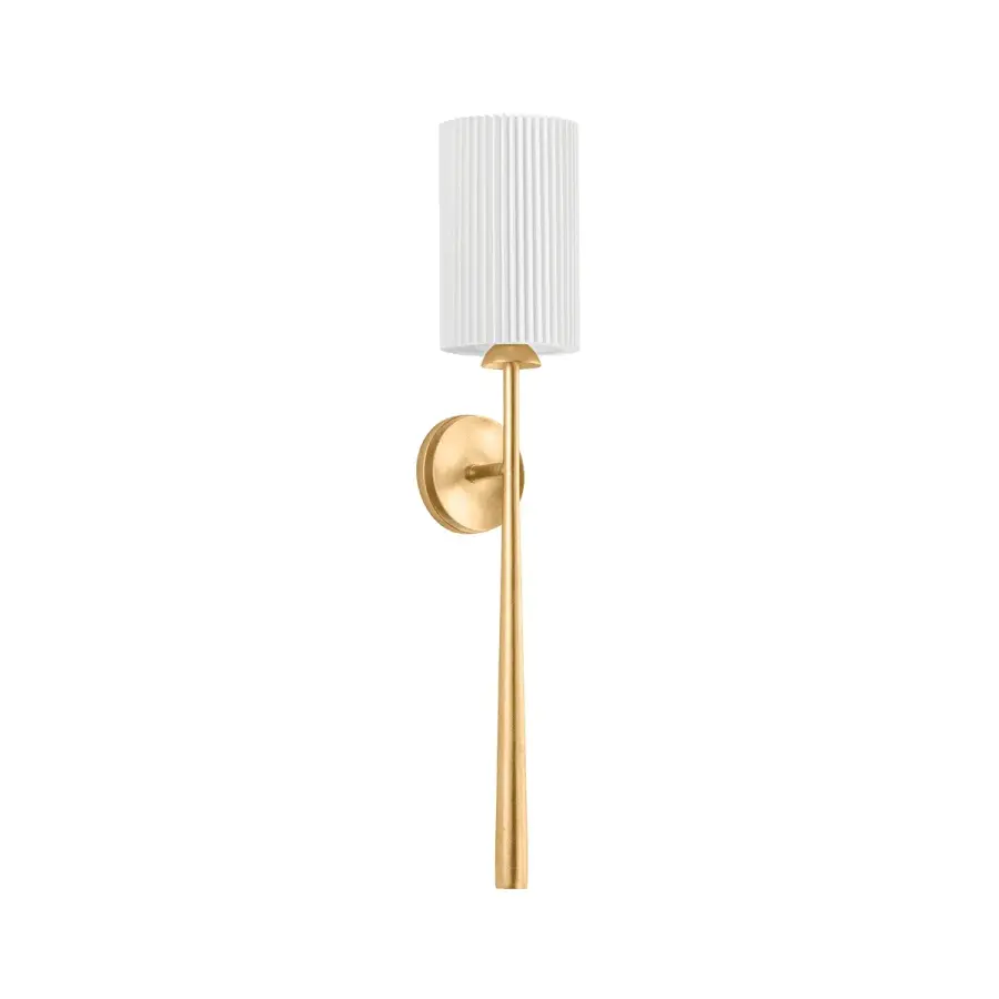 Sterling Wall Sconce in Vintage Gold Leaf - Image 1