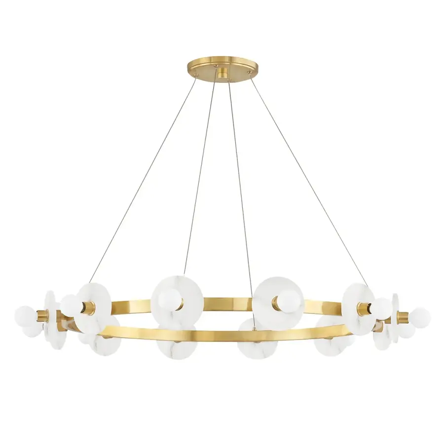 Austen 12-Light Chandelier in Aged Brass - Image 1