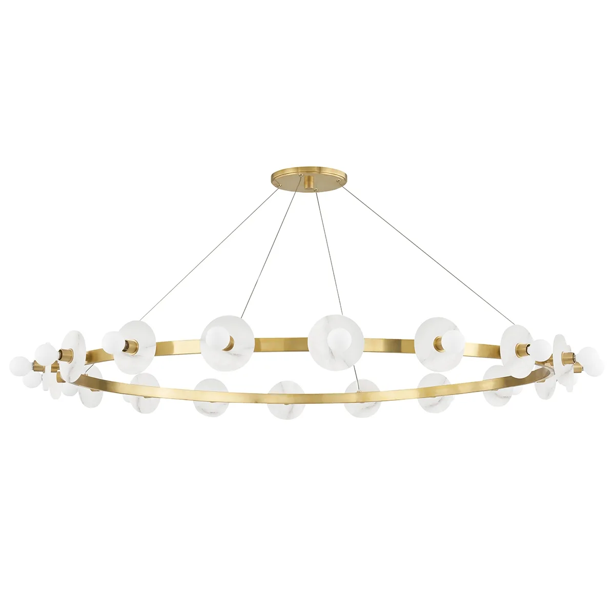Austen 18-Light Linear Chandelier in Aged Brass