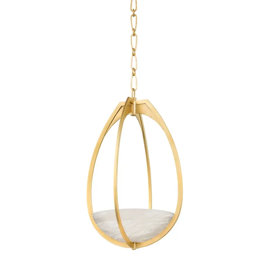 Lloyd LED Pendant in Aged Brass