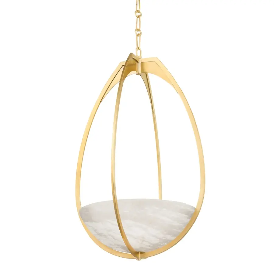 Lloyd LED Pendant in Aged Brass