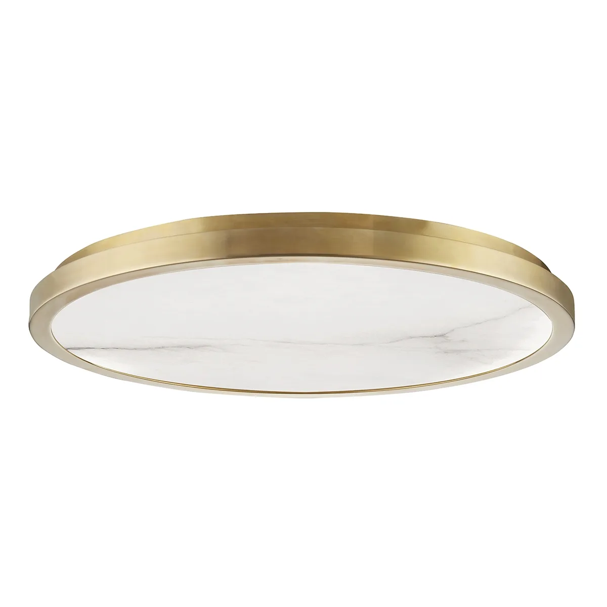 Woodhaven 24" LED Flush Mount in Aged Brass
