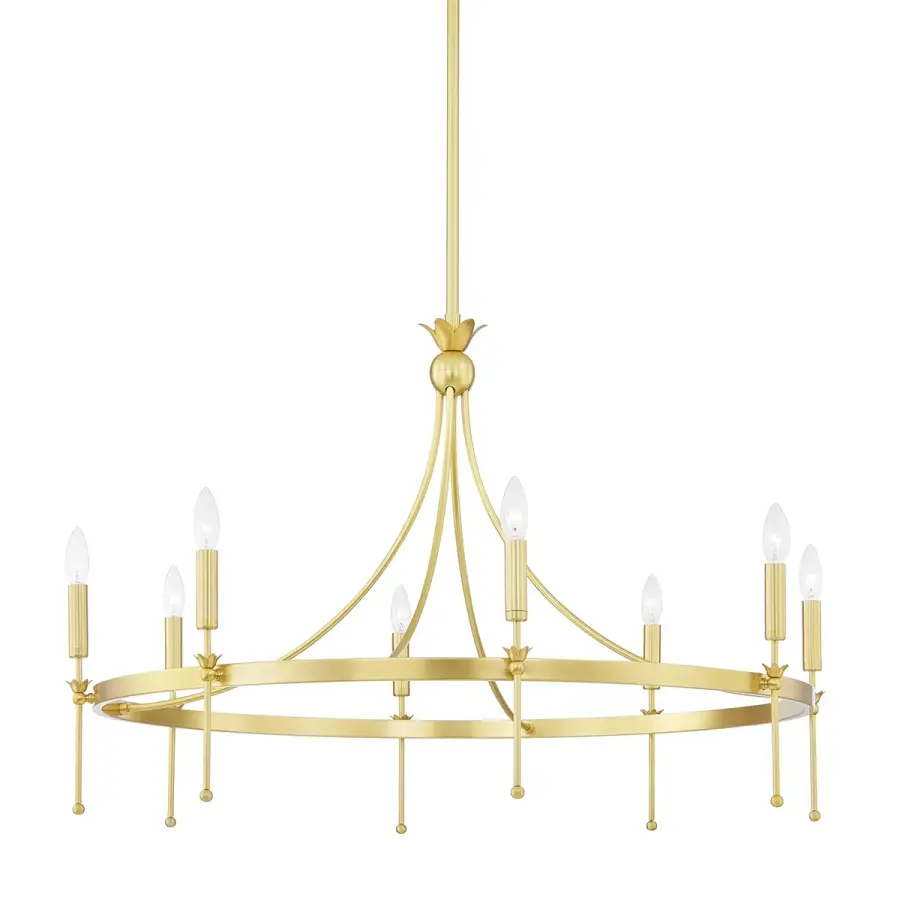 Gates 8-Light Chandelier in Aged Brass