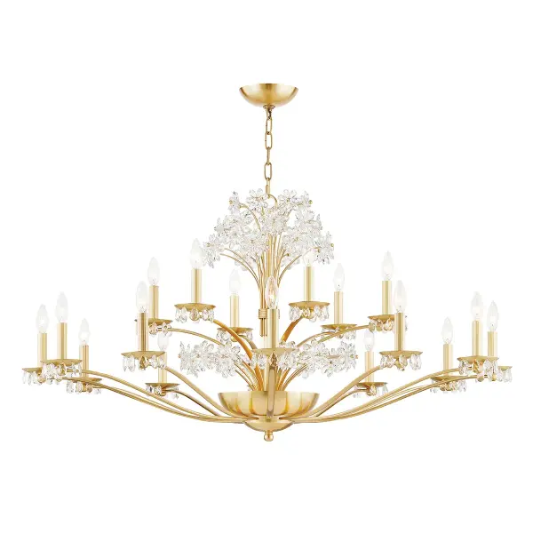 Beaumont 20-Light Chandelier in Aged Brass
