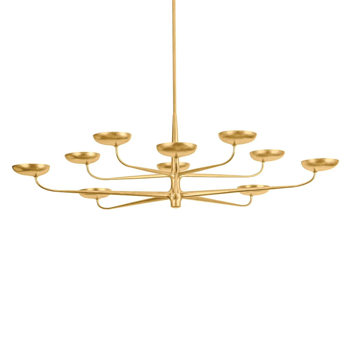 Taormina 10-Light LED Chandelier in Vintage Gold Leaf