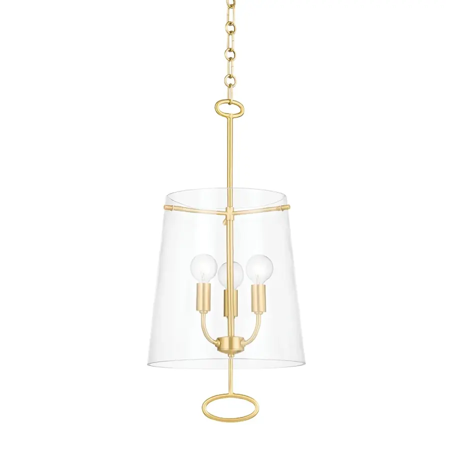James 3-Light Pendant in Aged Brass