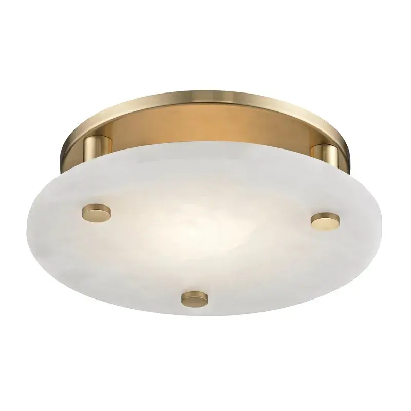 Croton LED Flush Mount in Aged Brass