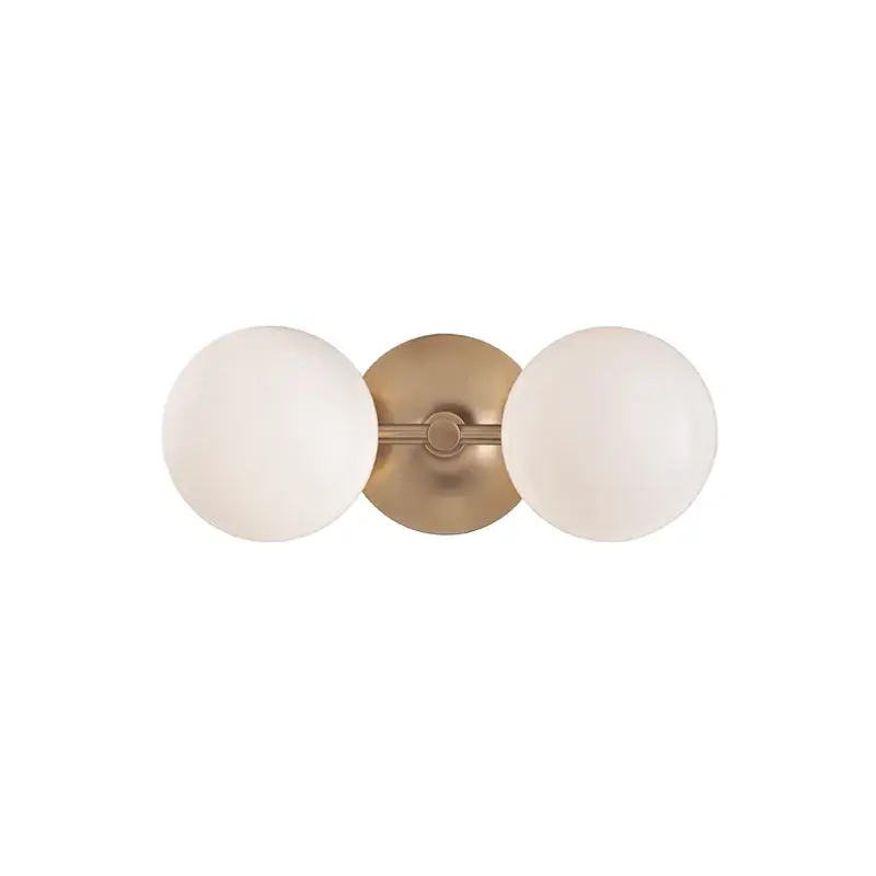 Fleming LED Bath Bracket in Aged Brass