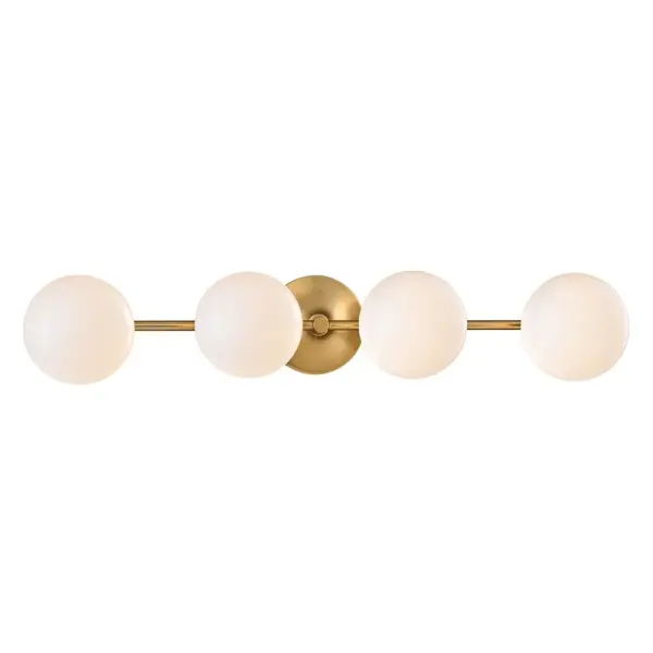 Fleming 4-Light LED Bath Bracket in Aged Brass