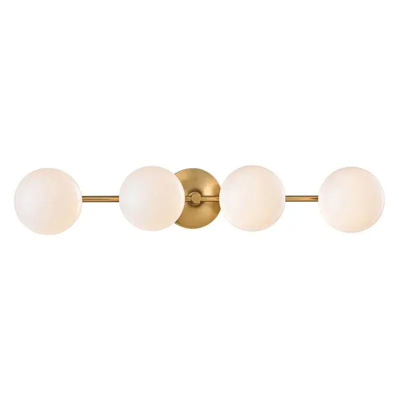 Fleming 4-Light LED Bath Bracket in Aged Brass
