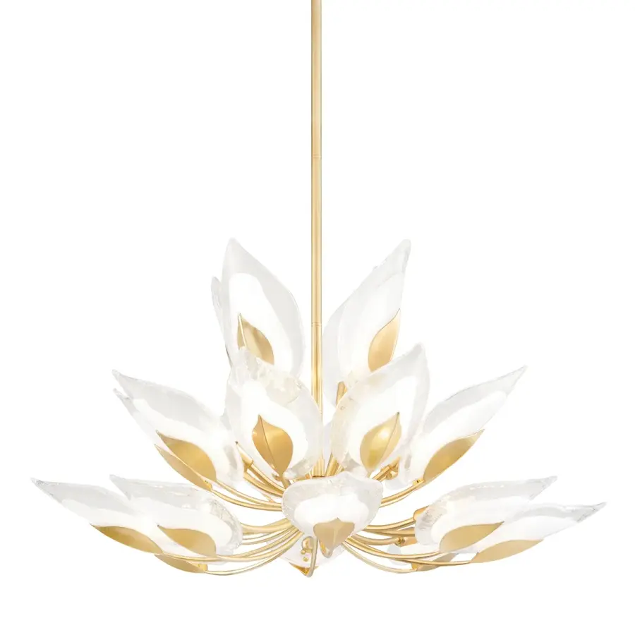 Blossom 20-Light Chandelier in Gold Leaf