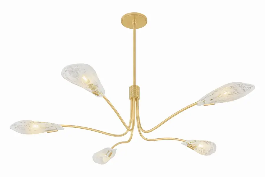 Tenafly 5-Light Chandelier in Aged Brass - Image 1