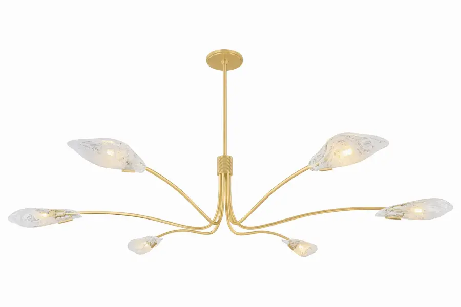 Tenafly 6-Light Chandelier in Aged Brass - Image 1