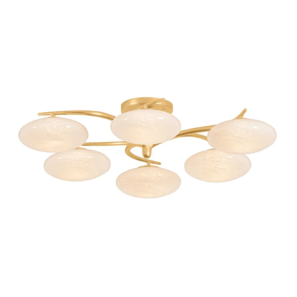 Bayberry LED Semi Flush Mount in Vintage Gold Leaf