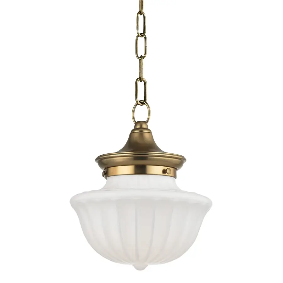 Dutchess One Light Pendant in Aged Brass - Image 1