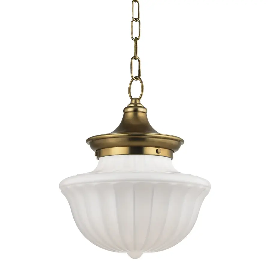 Dutchess One Light Pendant in Aged Brass - Image 1