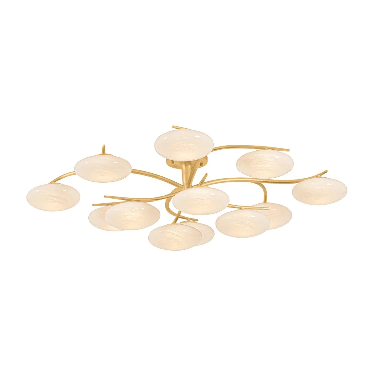Bayberry LED Semi Flush Mount in Vintage Gold Leaf