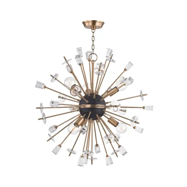 Liberty 6-Light Chandelier in Aged Brass