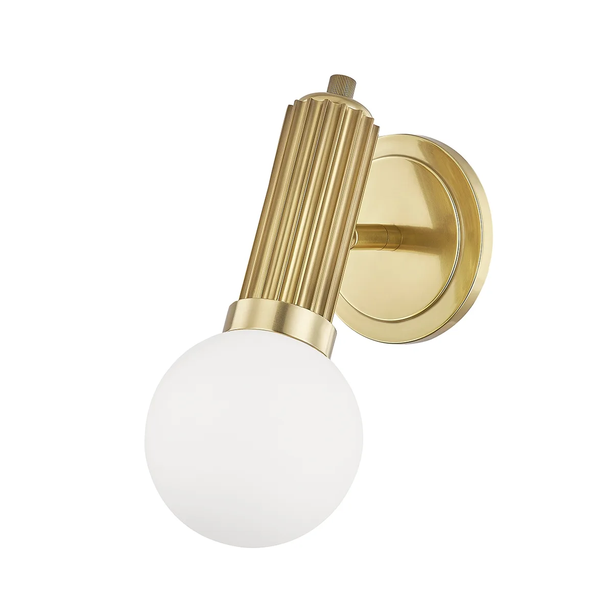 Reade One-Light Wall Sconce in Aged Brass