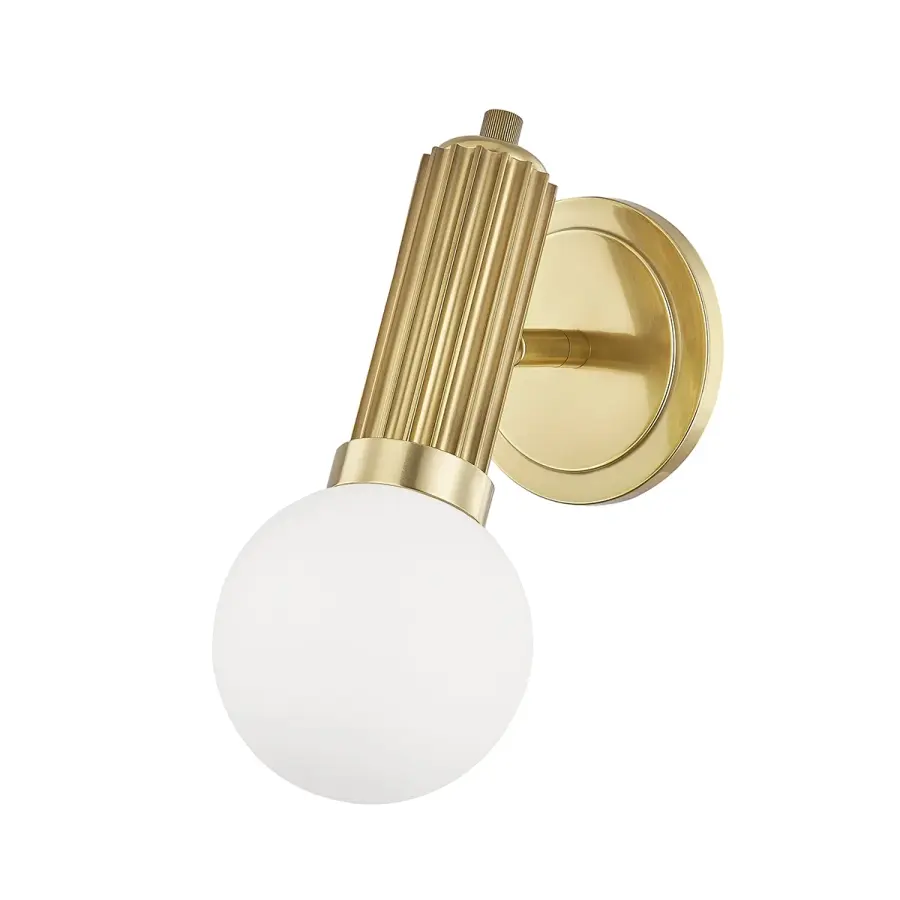 Reade One-Light Wall Sconce in Aged Brass - Image 1