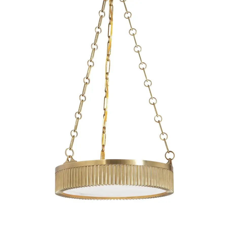 Lynden 4-Light Pendant in Aged Brass - Image 1