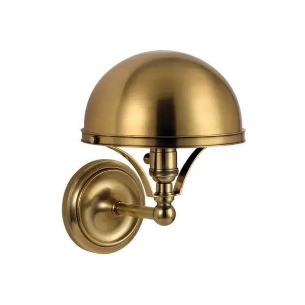 The Covington wall sconce beautifully bridges historical design with modern functionality. Its period socket holder and smooth domed shade create an authentic early electric aesthetic that works in both traditional and transitional spaces.