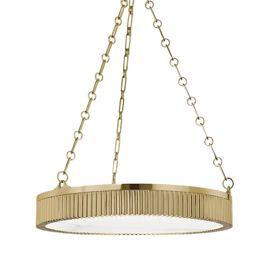 Lynden 5-Light Chandelier in Aged Brass - Image 1