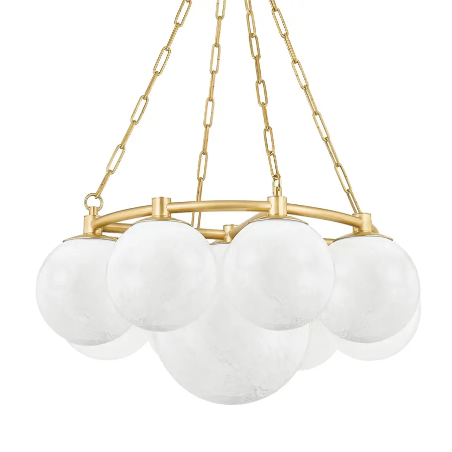 Thornwood 9-Light Chandelier in Aged Brass - Image 1