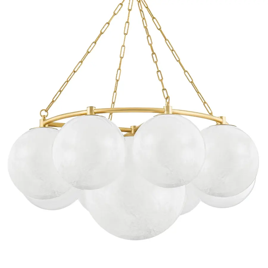 Thornwood 9-Light Chandelier in Aged Brass - Image 1