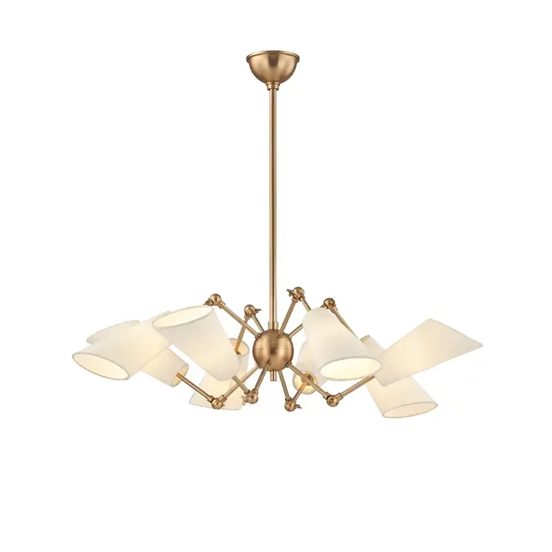 Buckingham 8-Light Chandelier in Aged Brass