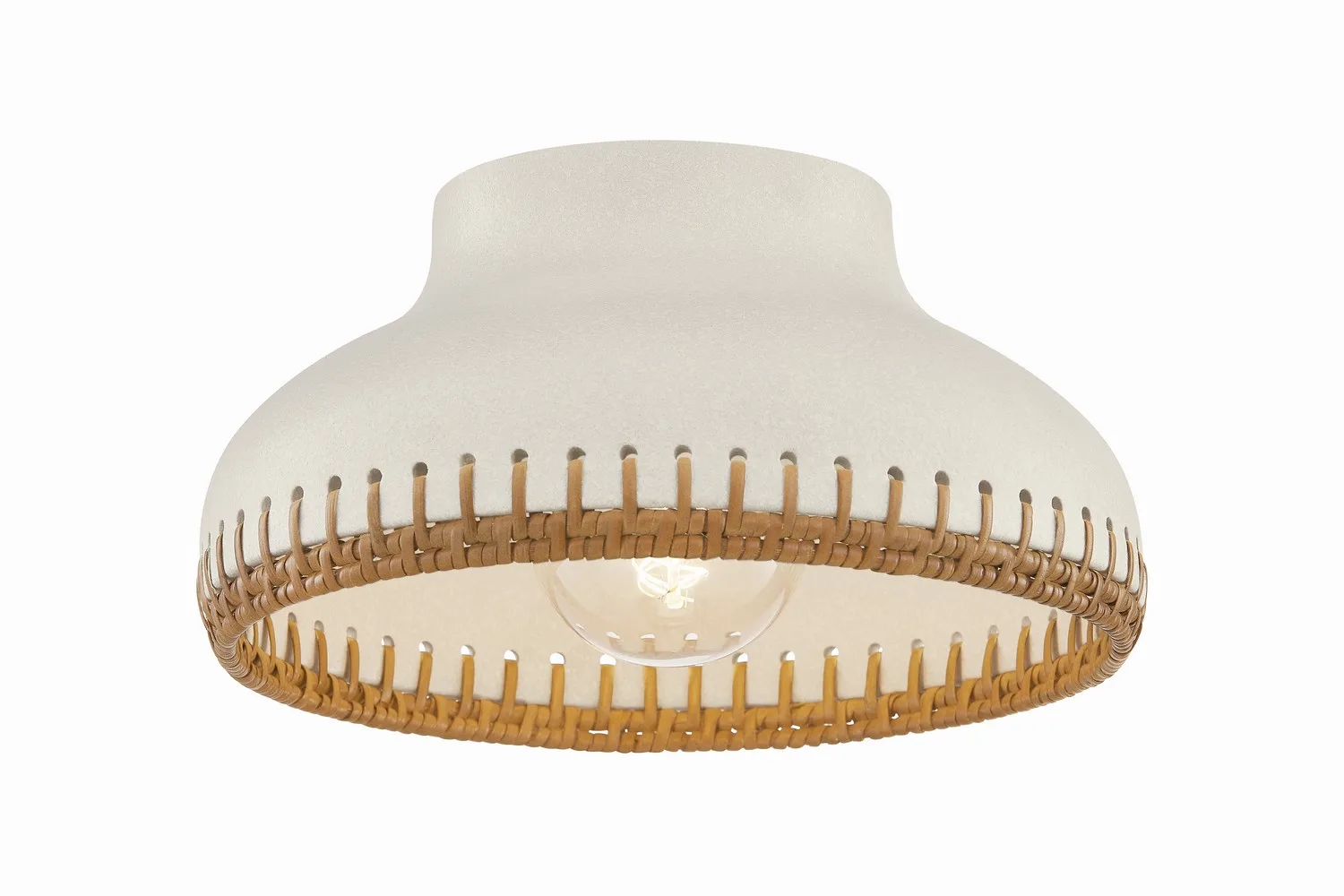 Southfields One Light Flush Mount in Aged Brass