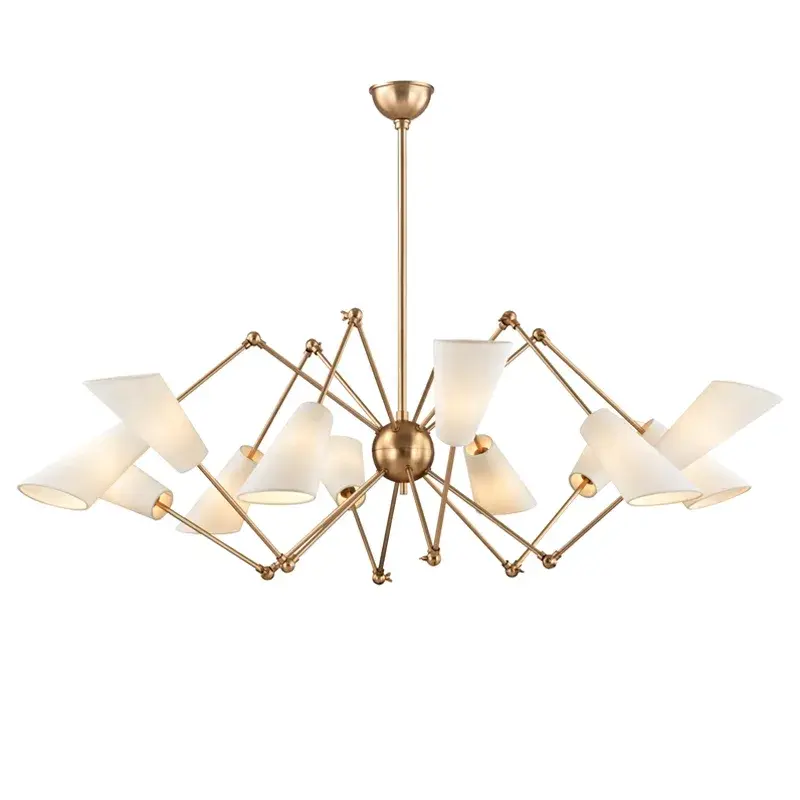 Buckingham 12-Light Chandelier in Aged Brass
