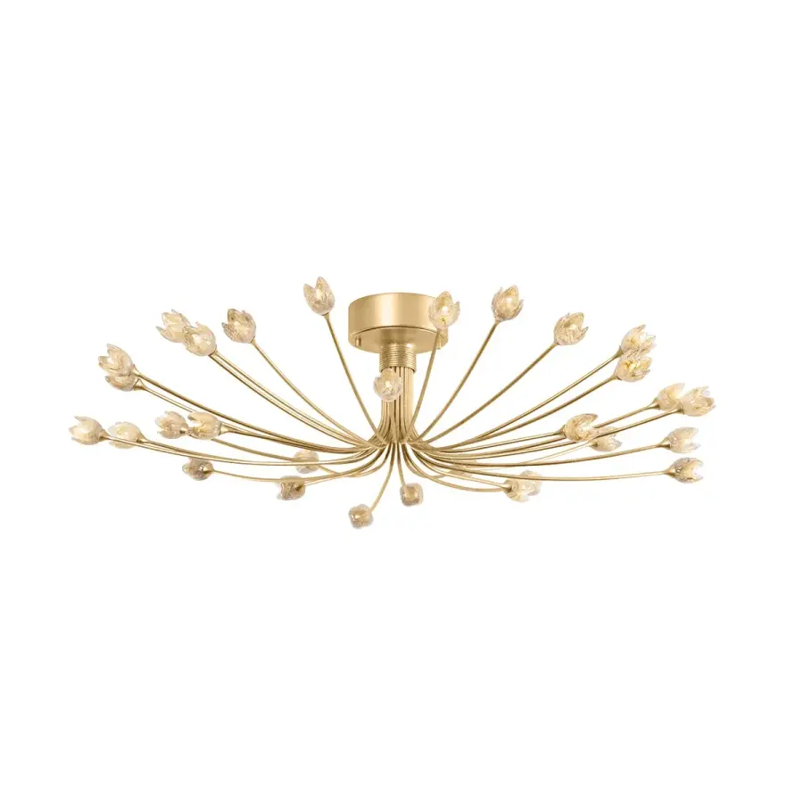 Falkirk 30-Light Semi-Flush Mount in Vintage Gold Leaf - Image 1