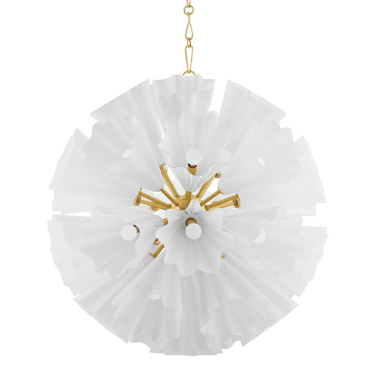 Capri 33-Light Chandelier in Aged Brass
