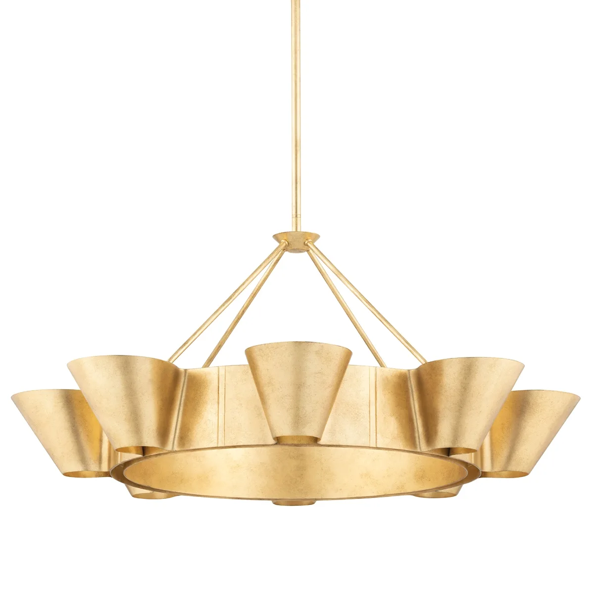 Reeve 8-Light Chandelier in Vintage Gold Leaf
