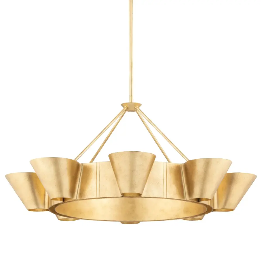 Reeve 8-Light Chandelier in Vintage Gold Leaf - Image 1