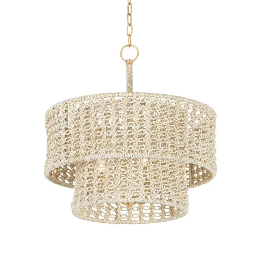 Yorkhill 3-Light Pendant in Vintage Gold Leaf - Image 1