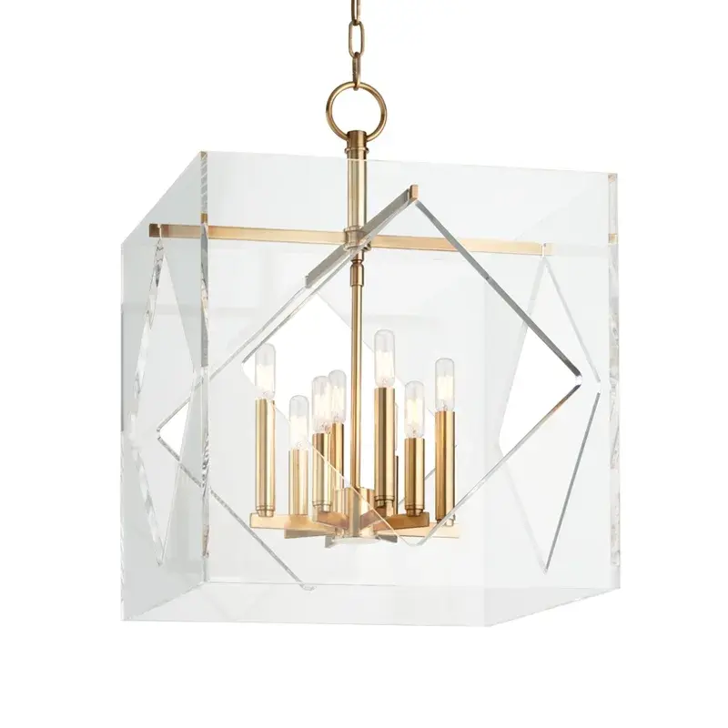 Travis 8-Light Chandelier in Aged Brass