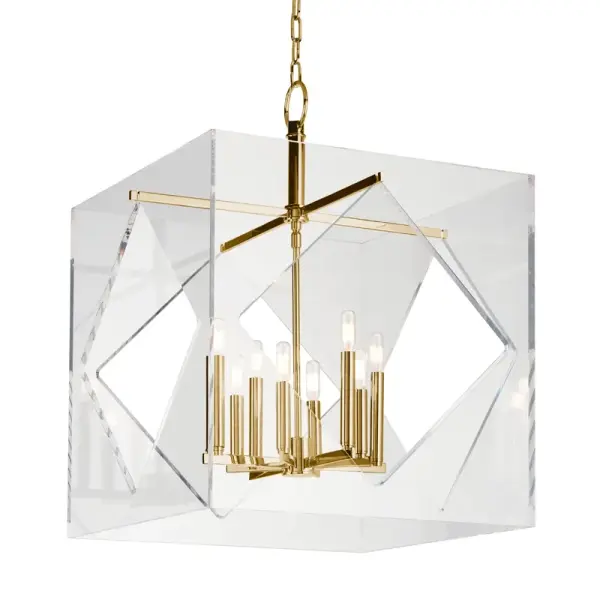 Travis 8-Light Chandelier in Aged Brass
