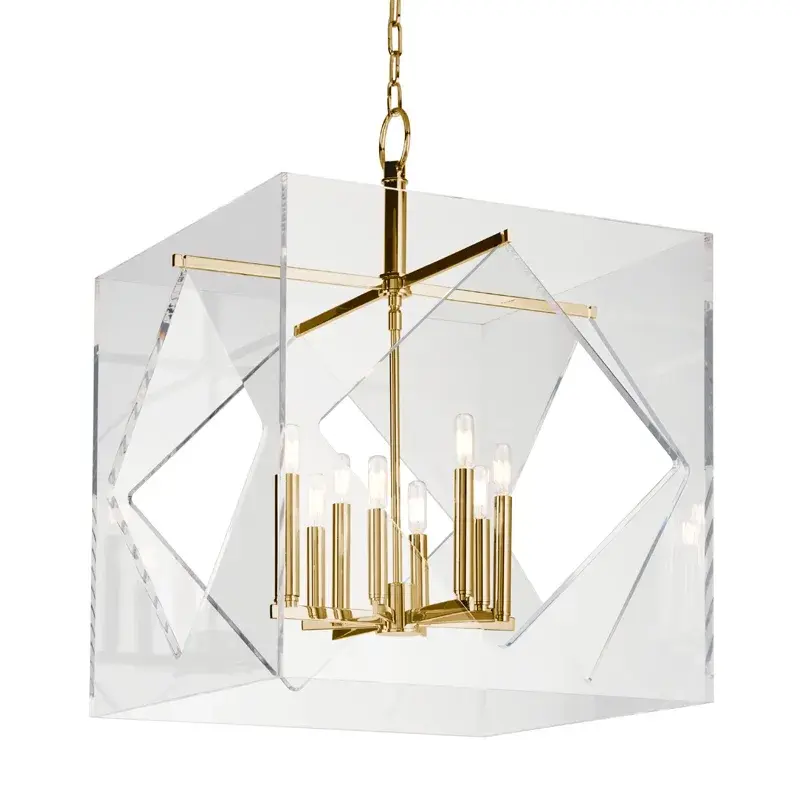 Travis 8-Light Chandelier in Aged Brass