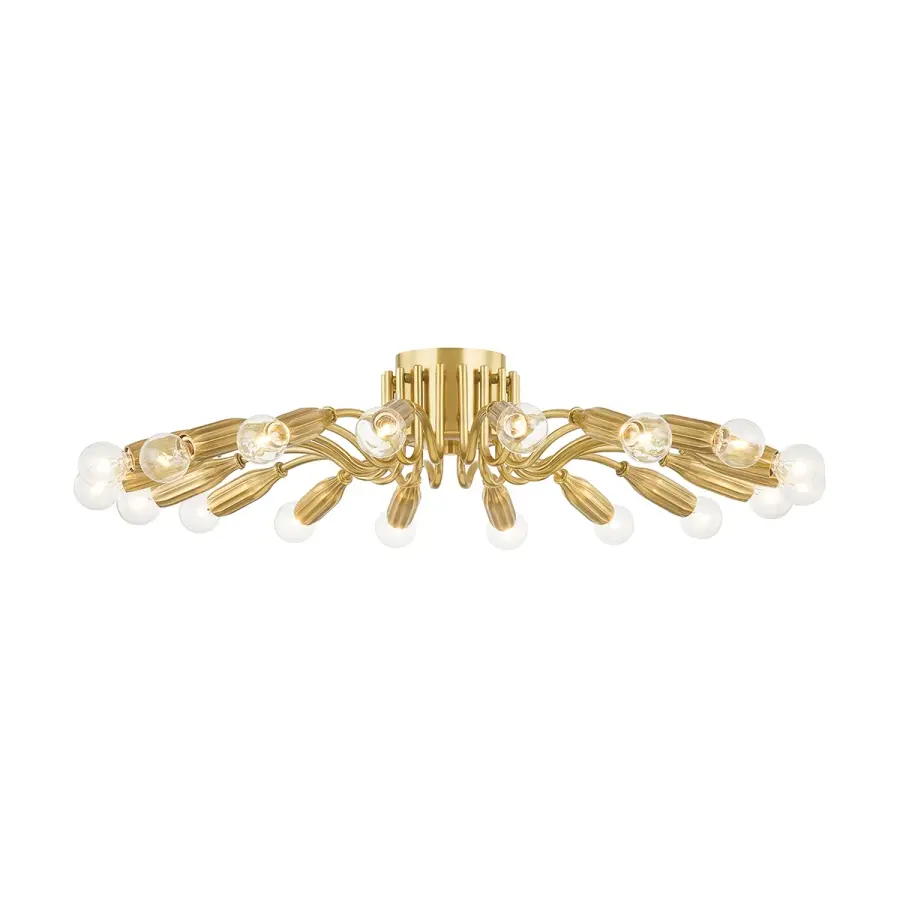 Barney 18-Light Semi Flush Mount Chandelier - Image 1