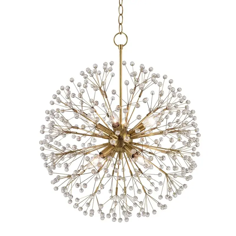Dunkirk 8-Light Chandelier in Aged Brass - Image 1