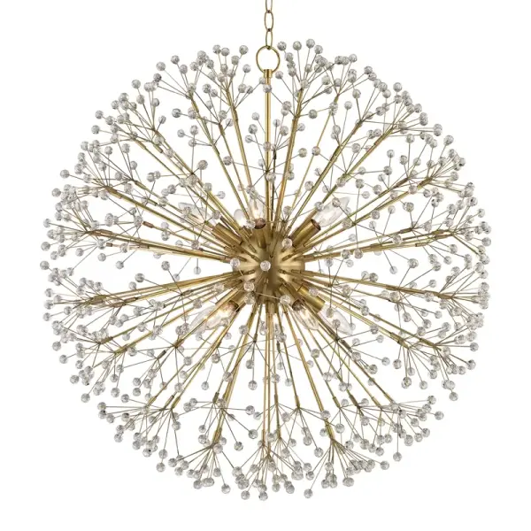 Dunkirk 10-Light Chandelier in Aged Brass - Image 1