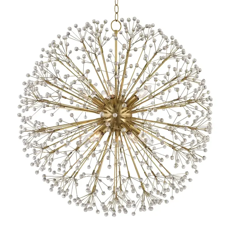 Dunkirk 10-Light Chandelier in Aged Brass - Image 1