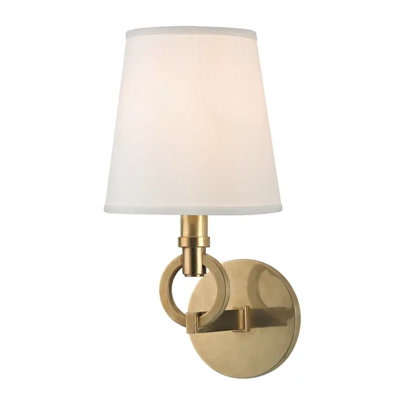 Malibu One Light Wall Sconce in Aged Brass - Image 1