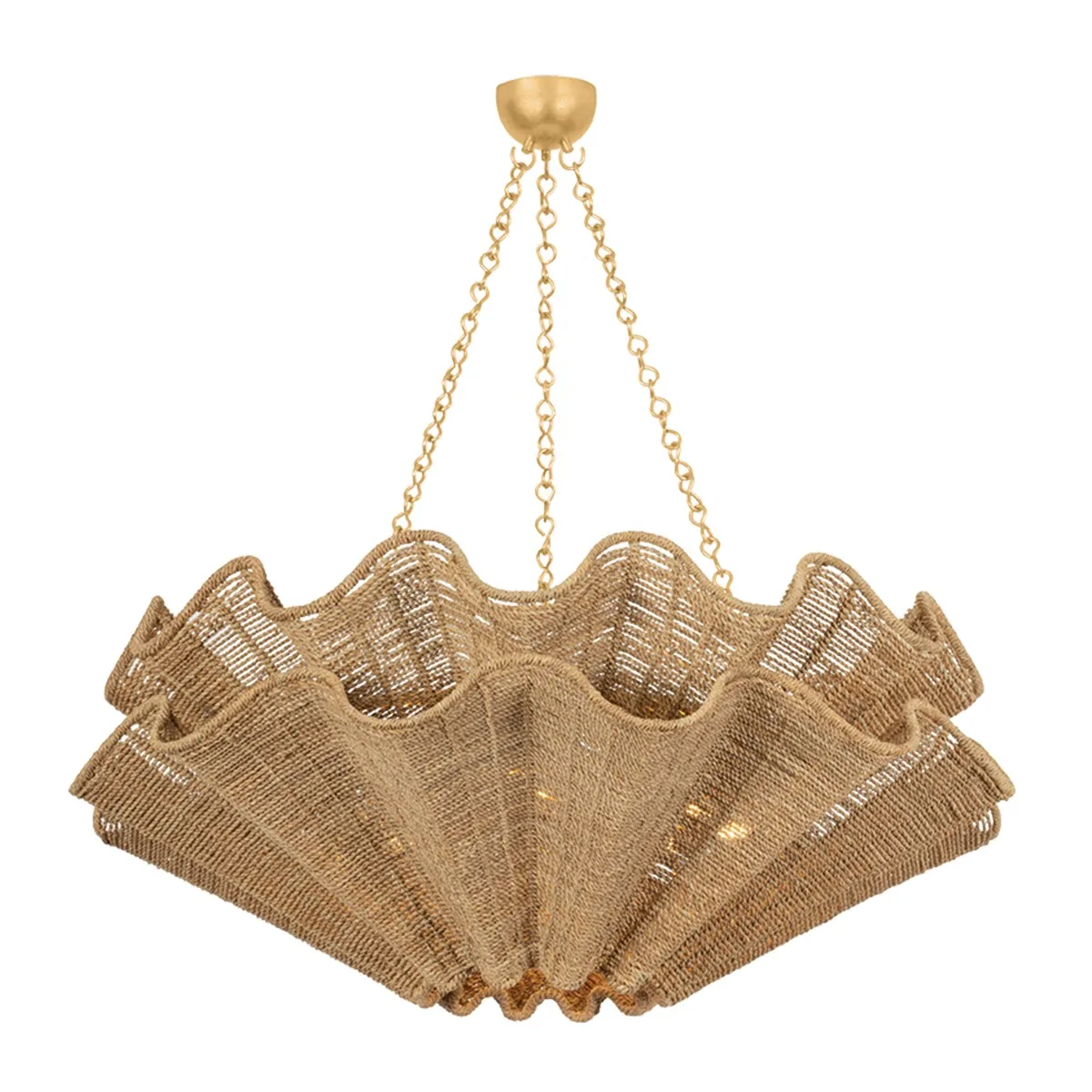 Hayworth Eight Light Chandelier in Vintage Gold Leaf